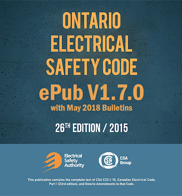 Ontario Electrical Safety Code v1.7.0 with May Bulletins